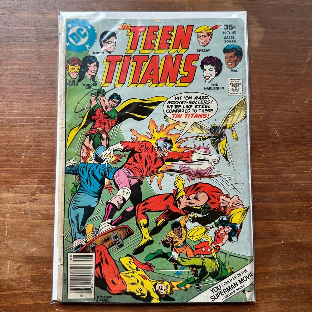 DC Comics The Teen Titans #49 Aug 1977 Bronze Age Robin Kid Flash Fair/Good Raw